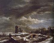 Jacob van Ruisdael Winter Landscape oil painting reproduction